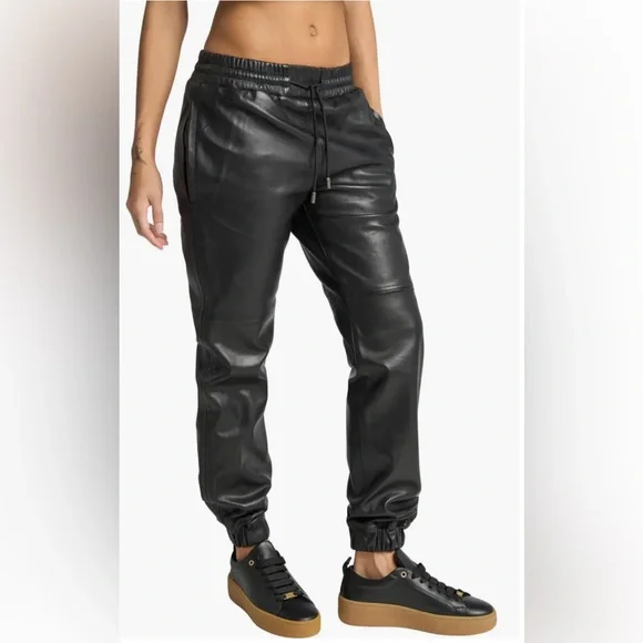 LITA by Ciara Leather Joggers NWT Large - Picture 5 of 12